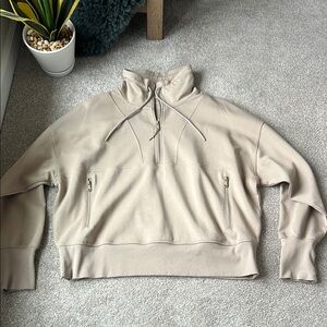 Old Navy Half Zip Pullover Sweatshirt Savannah Grass Size XXL Neutral beige